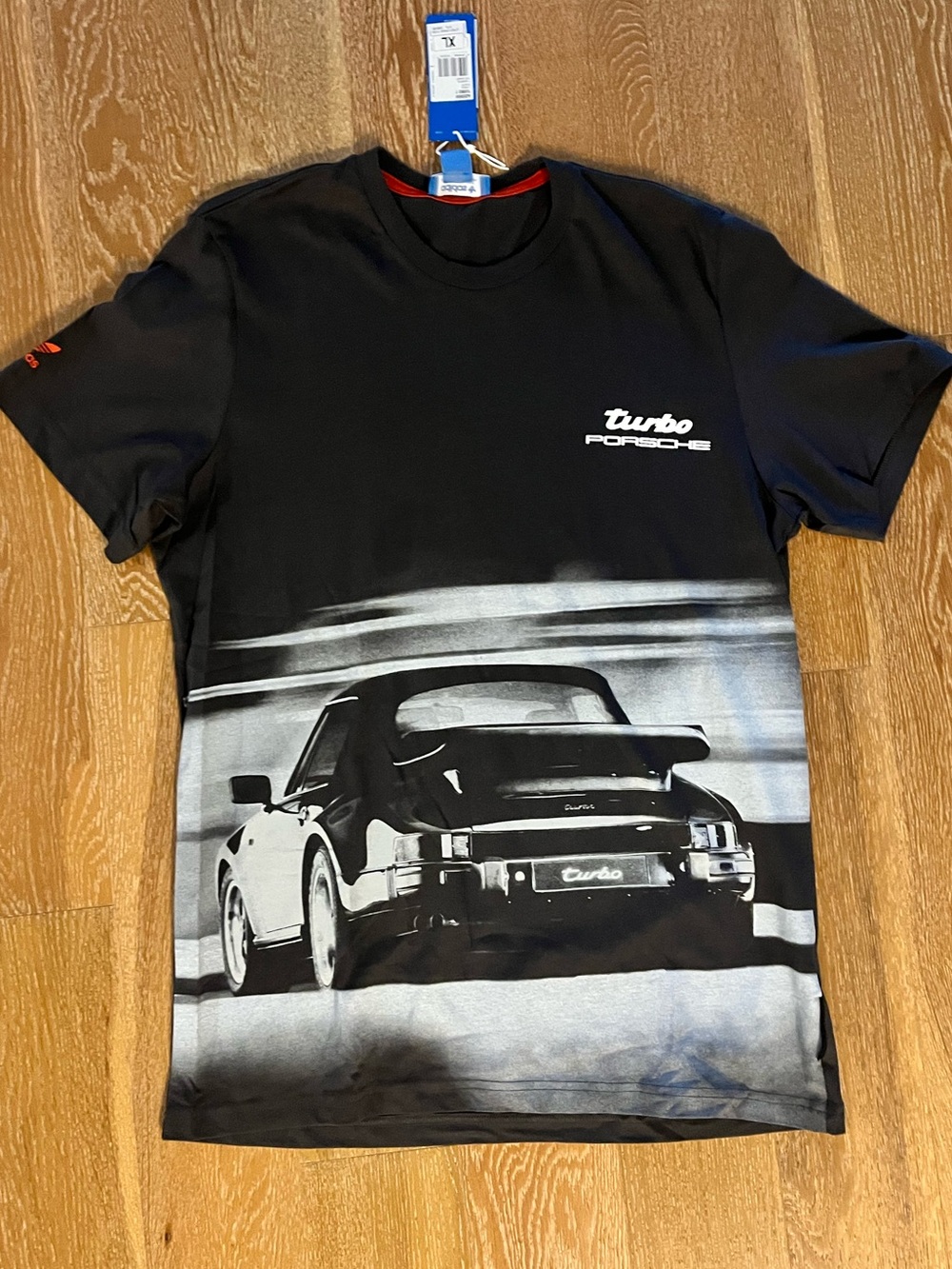 adidas Black & Red Porsche Turbo Graphic Short-Sleeve Tee - Picture 7 of 12